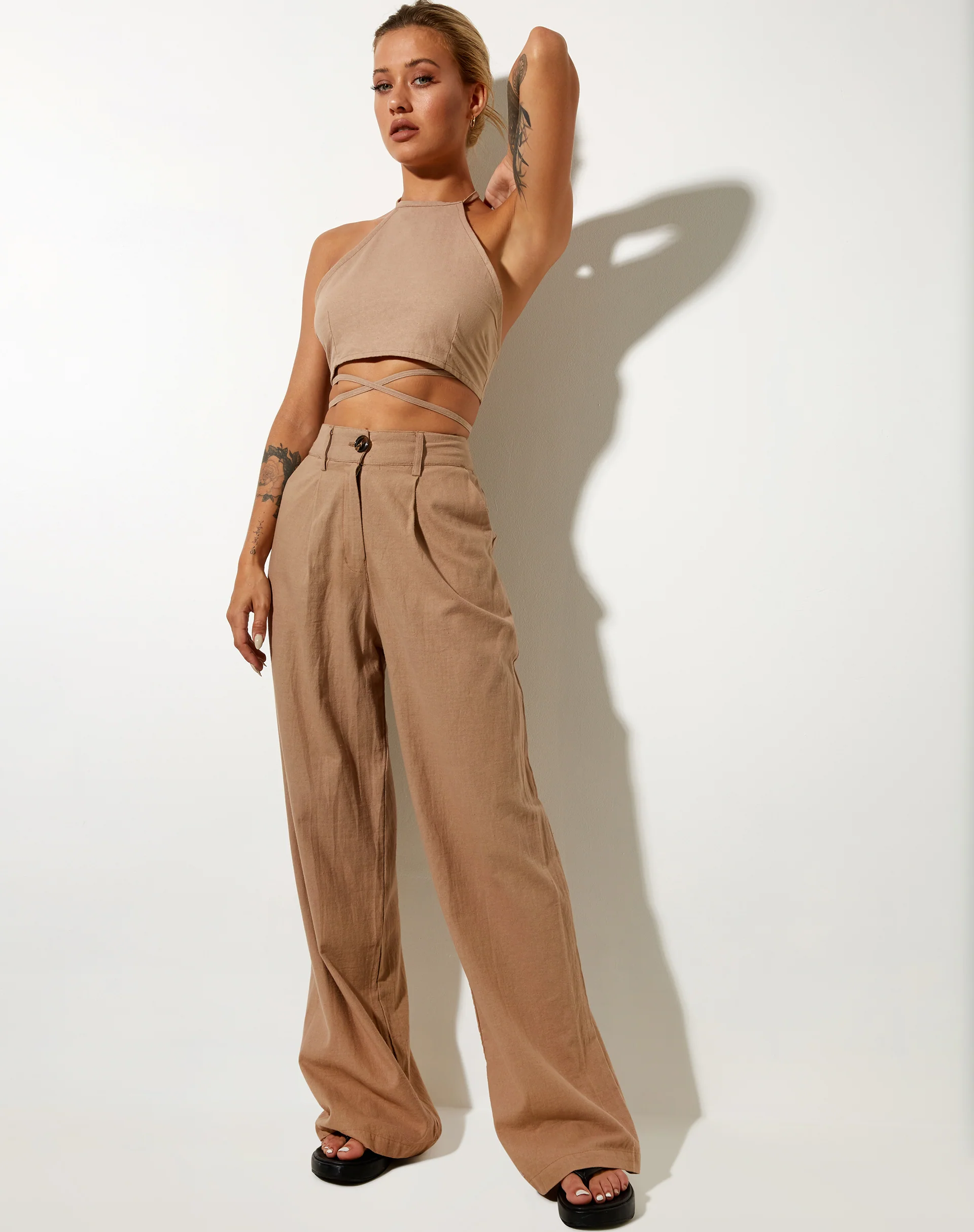 Levo Trouser in Rami Biscuit - Image 4