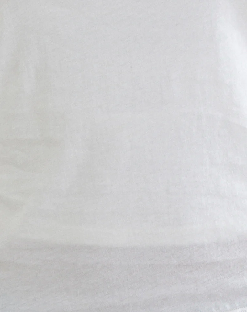 Levon Long Sleeve Top in Jersey Off White - Image 8