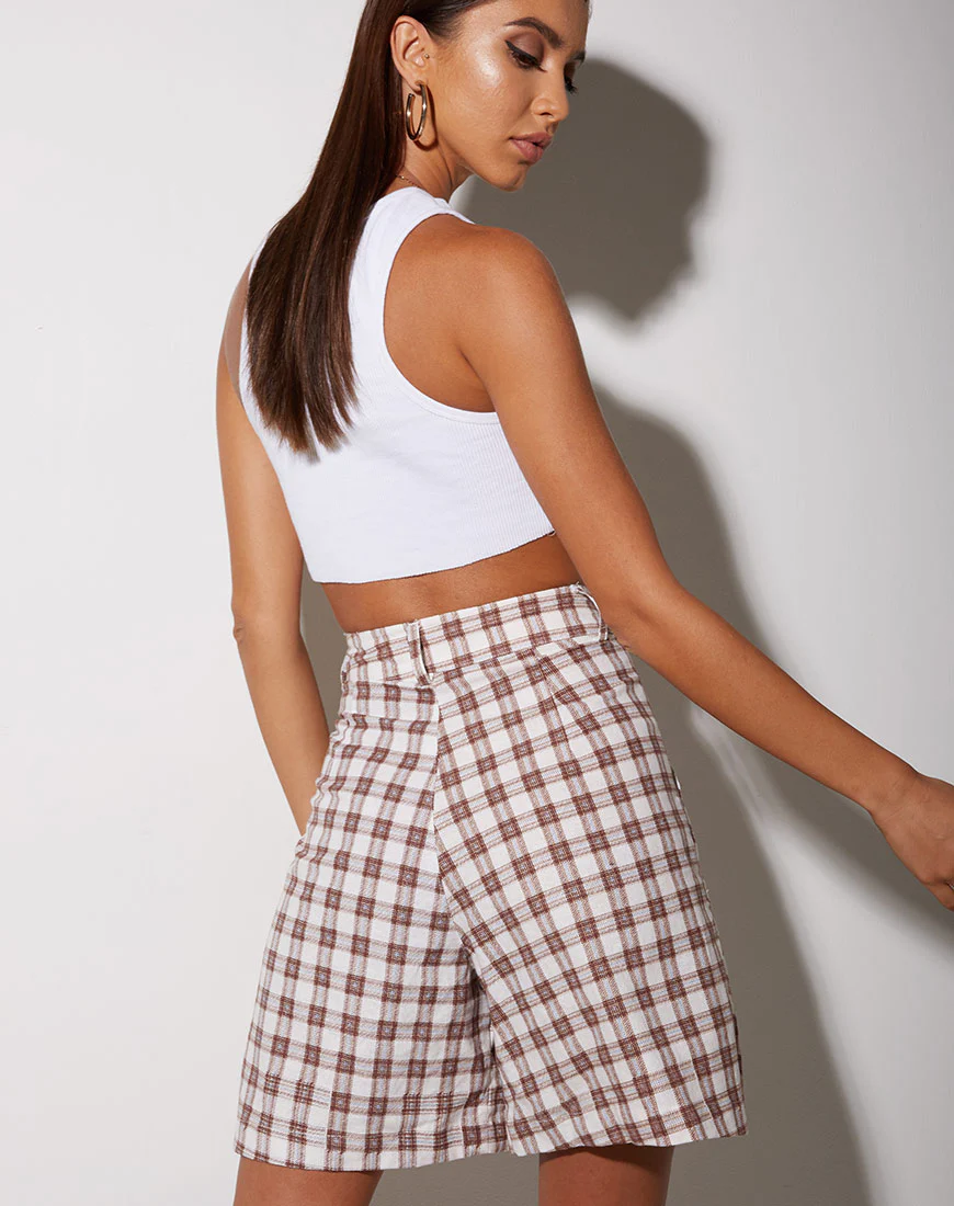 Lexta Short in Checkmate Brown - Image 2