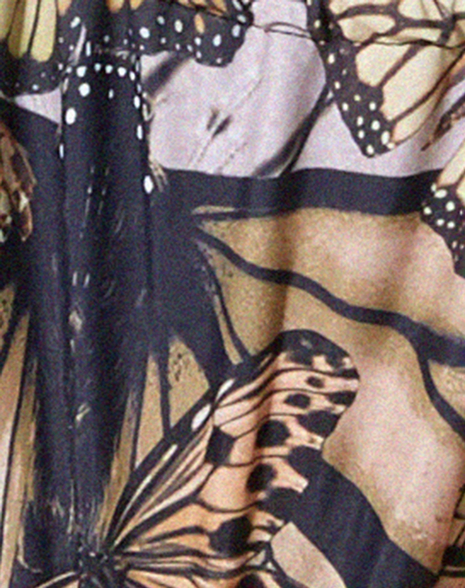Leyna Bikini Bottom in Abstract Butterfly Gold - Image 6