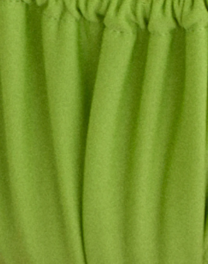 Leyna Bikini Bottom in Chartreuse with Beads - Image 6