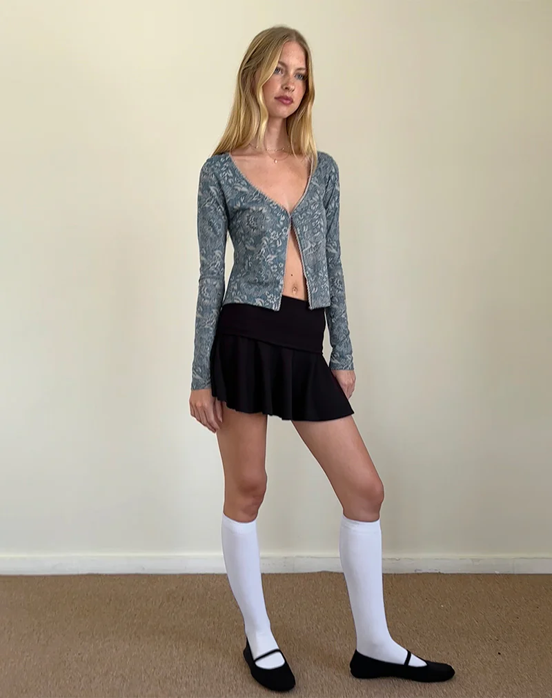 Libby Cardi in Blue Ornate Print Lycra - Image 3