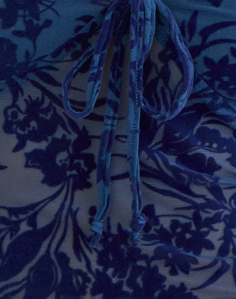 Libura Top in Midnight Leaf Flock Navy - Image 6