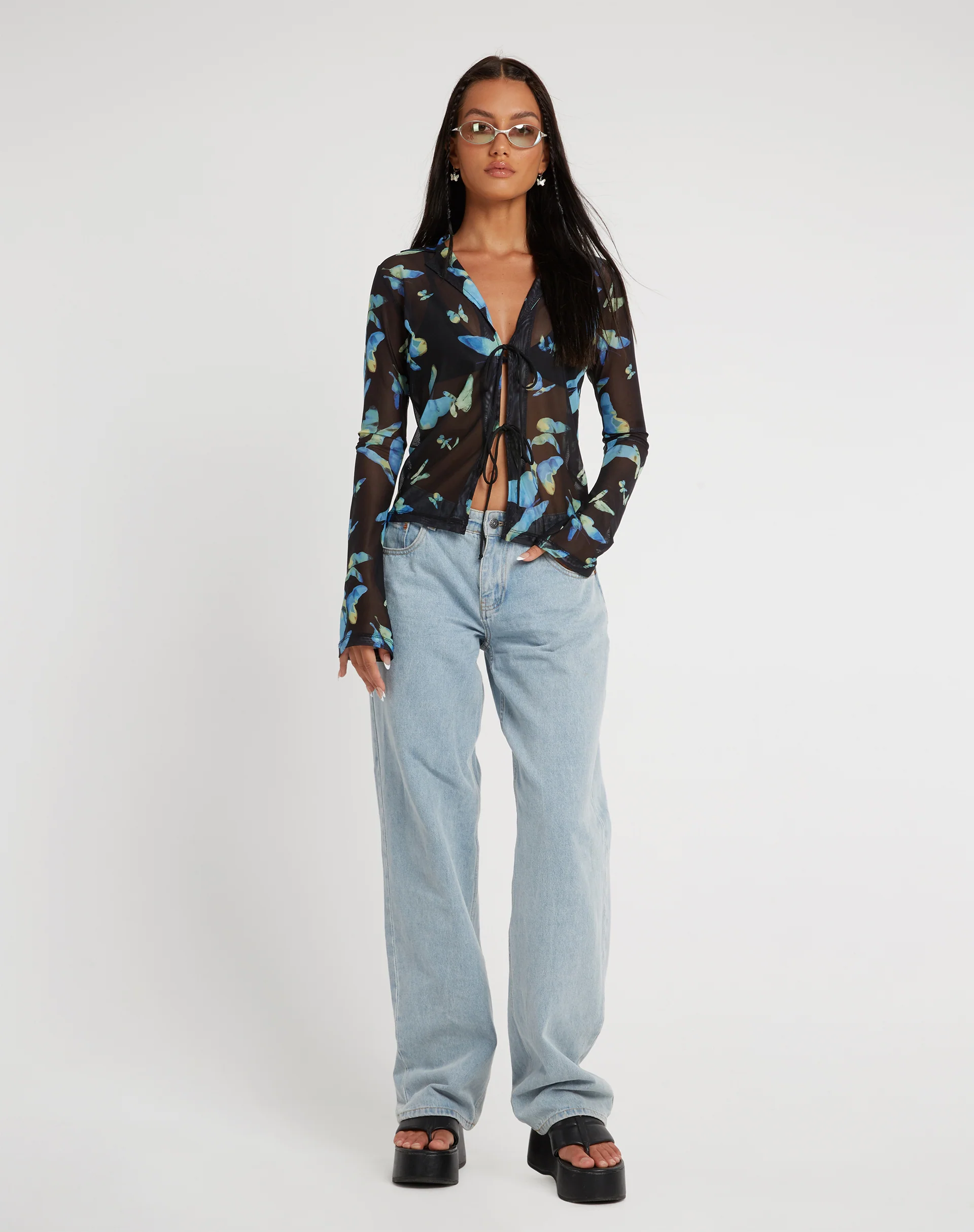 Lica Cardi in Butterfly Watercolour Black - Image 4