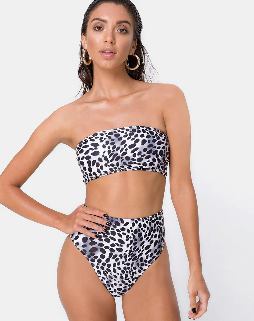 Lien Bikini Top in Dalmatian - Image 2