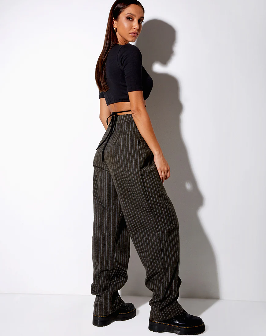 Liena Crop Top in Rib Black - Image 4