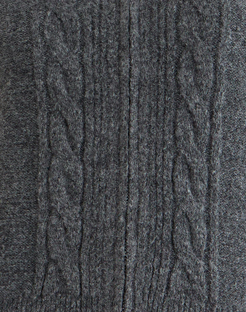 Lilena Zip Jumper in Knit Dark Shadow - Image 6