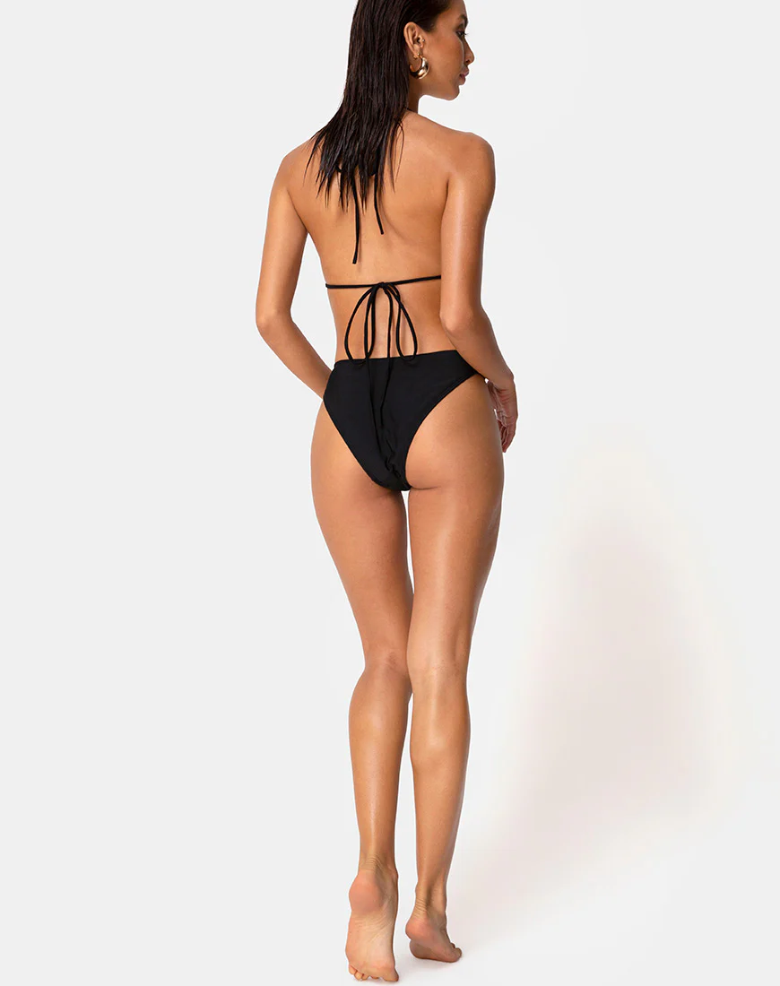 Lillen Bikini Top in Matte Black - Image 5