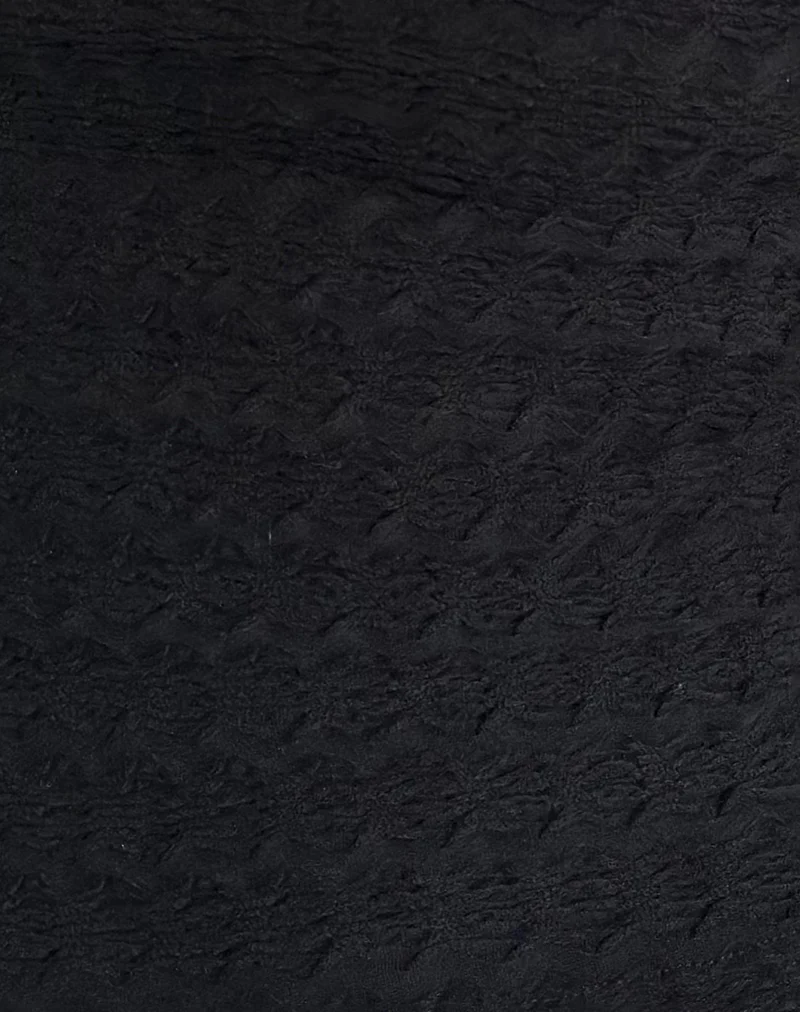 Lindsay Top in Textured Black - Image 6