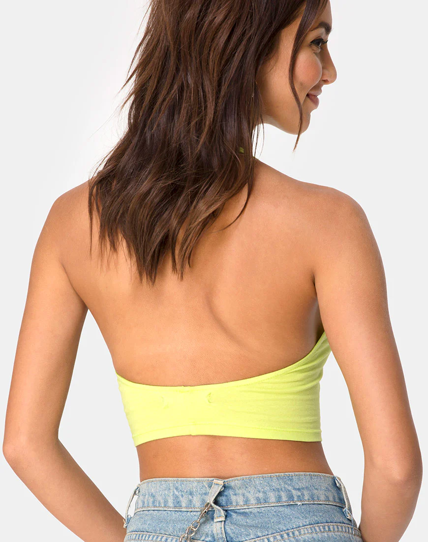 Lini Crop Top in Lime - Image 2