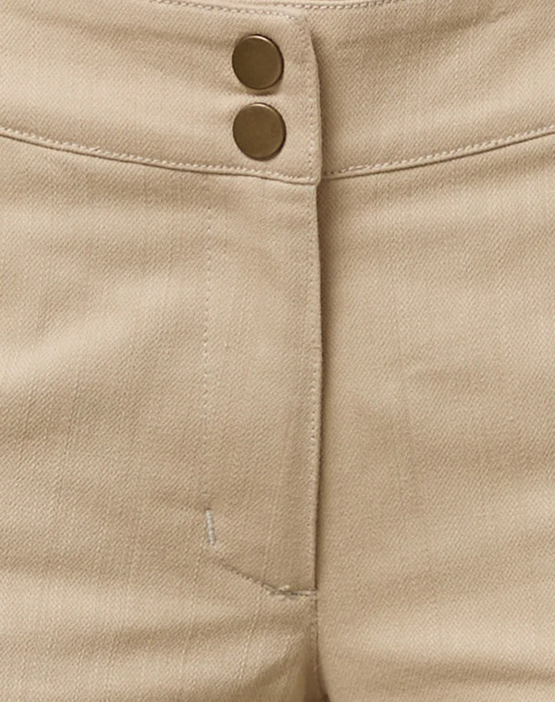 Lintira Slim Leg Trouser in Twill Sand - Image 6