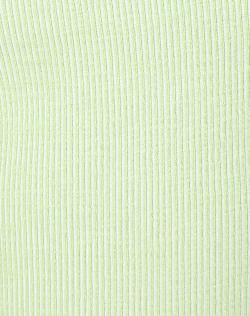 Lisari Bodice in Rib Pastel Lime - Image 5
