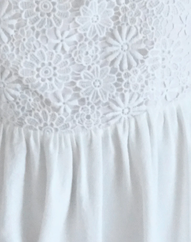Liselotte Mini Dress in Ivory - Image 7
