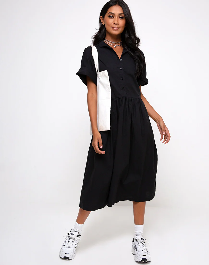 Lista Midi Dress in Black - Image 3