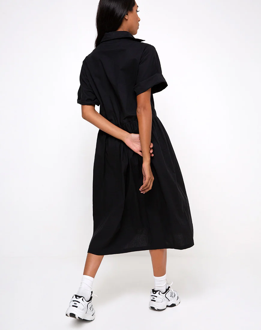 Lista Midi Dress in Black - Image 4
