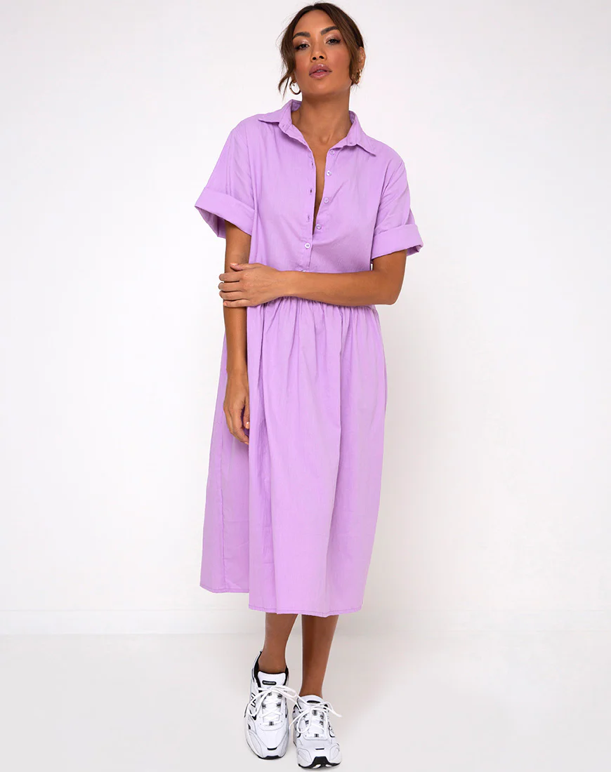Lista Midi Dress in Lilac - Image 3