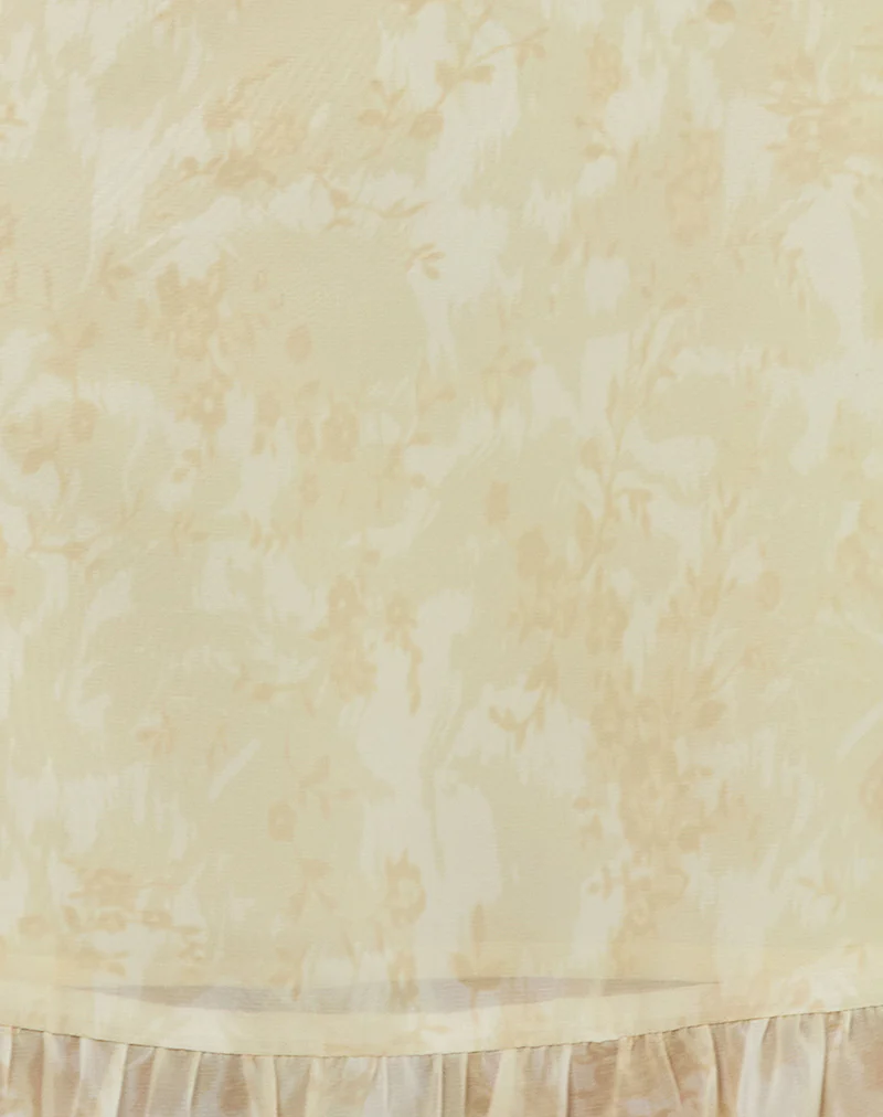 Liuka Mini Dress in Smudge Floral Yellow - Image 6