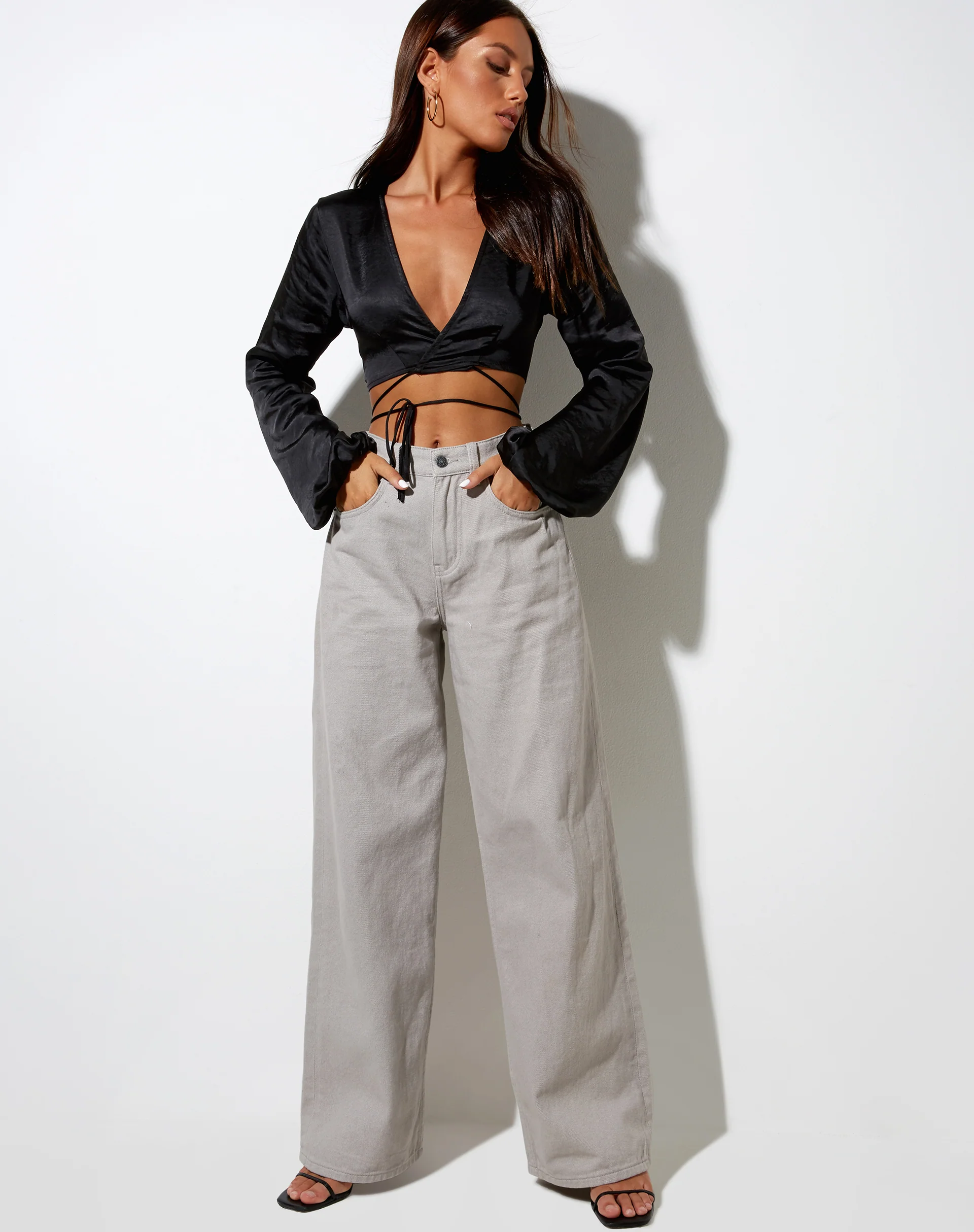 Liva Top in Satin Black - Image 3