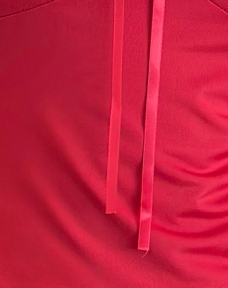 Livina Top in Slinky Jersey Lace Red - Image 6