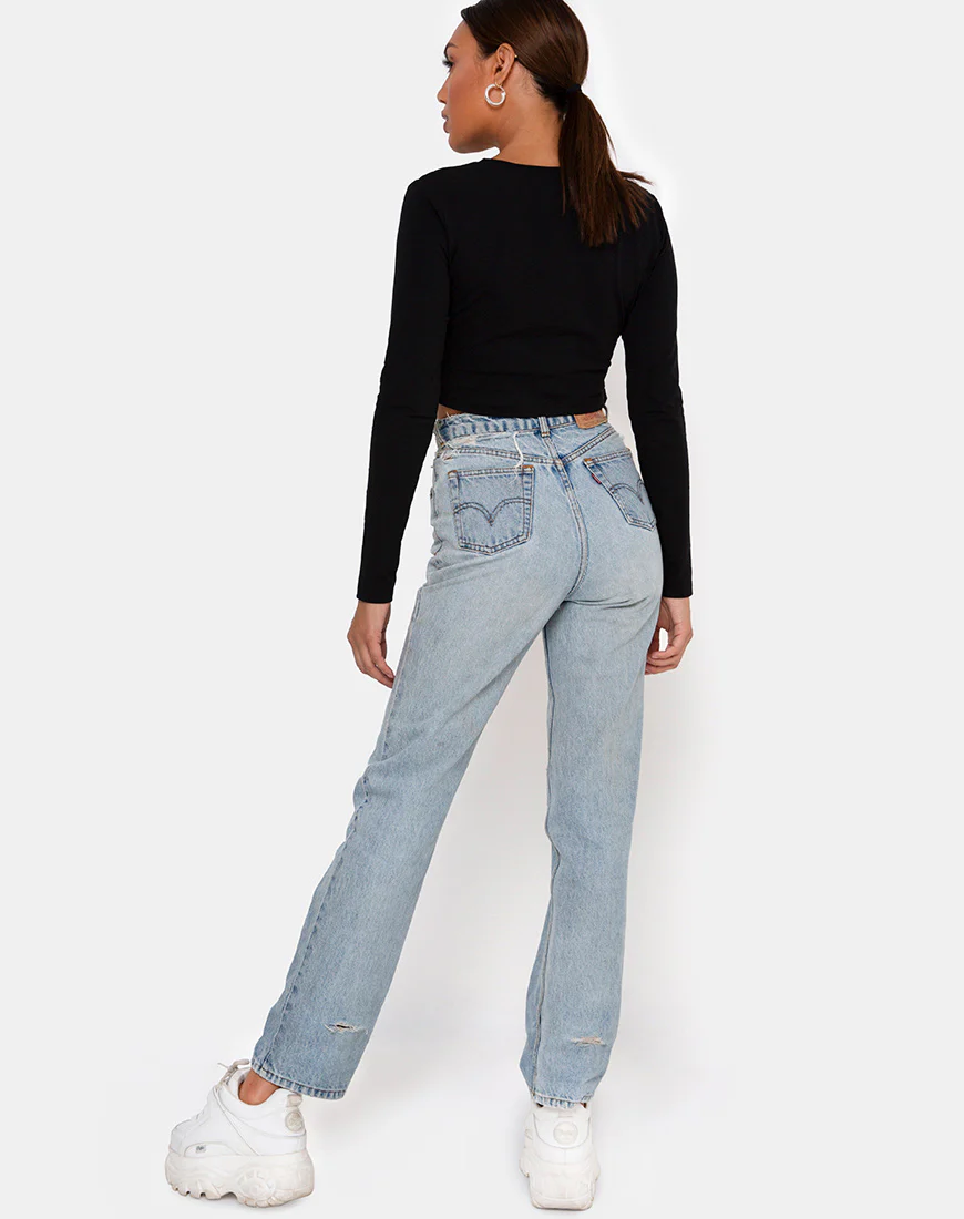 Londy Top in Black "Saint" Hot Fix - Image 7