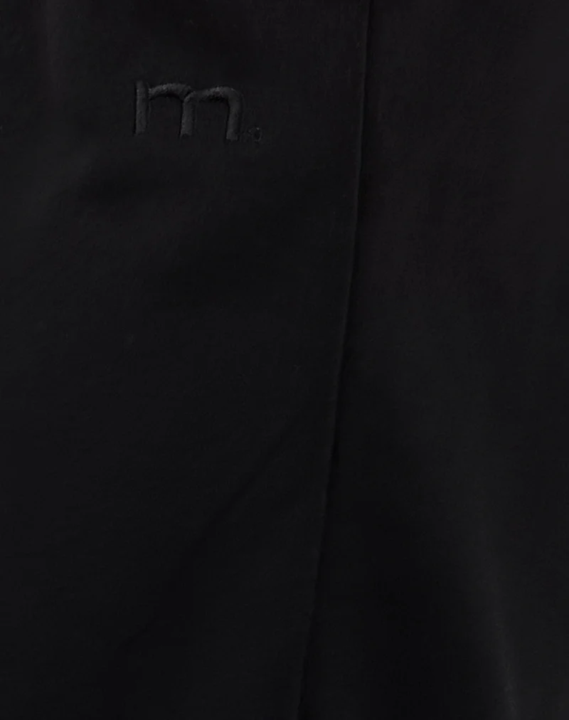 Loose Jogger in Black with 'M' Embroidery - Image 6
