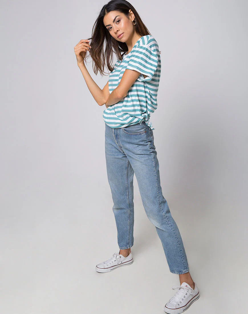 Loose Knot Top in Mid Stripe - Image 3