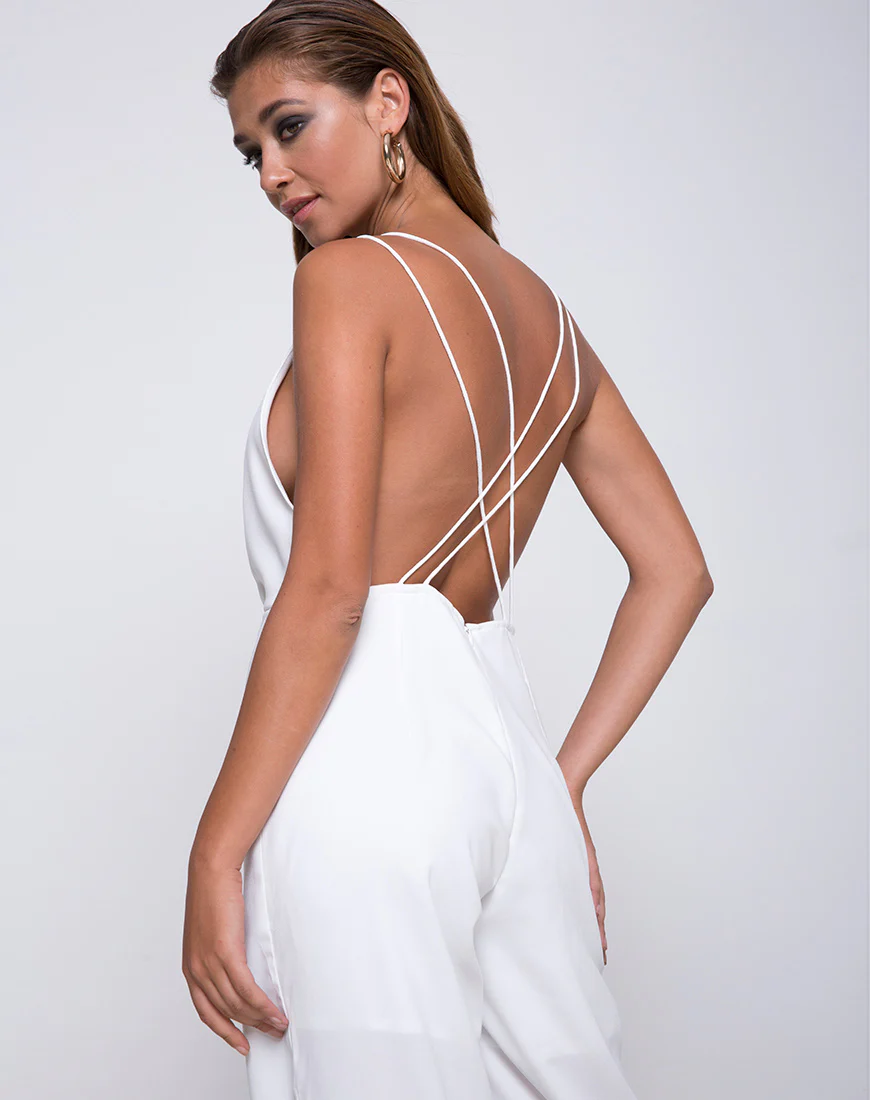 Lorelai Jumpsuit in White - Image 2