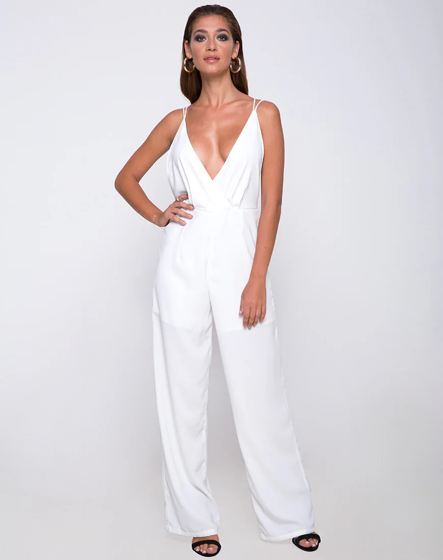 Lorelai Jumpsuit in White - Image 3