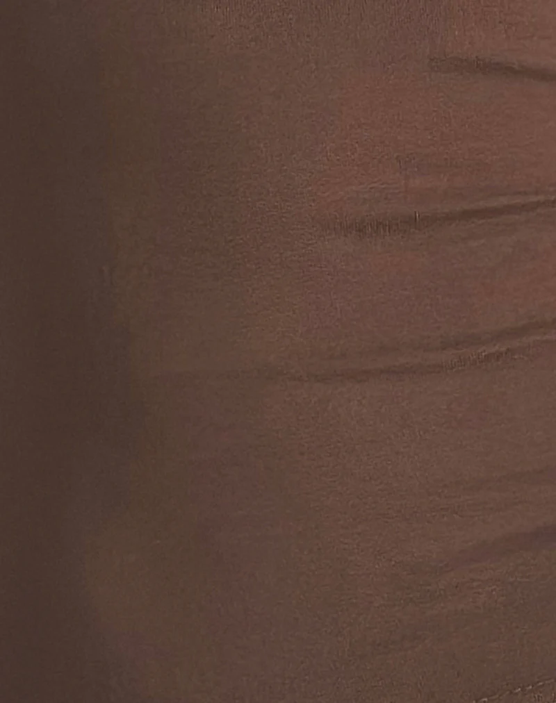 Lorie Halter Top in Cupro Bitter Chocolate - Image 6