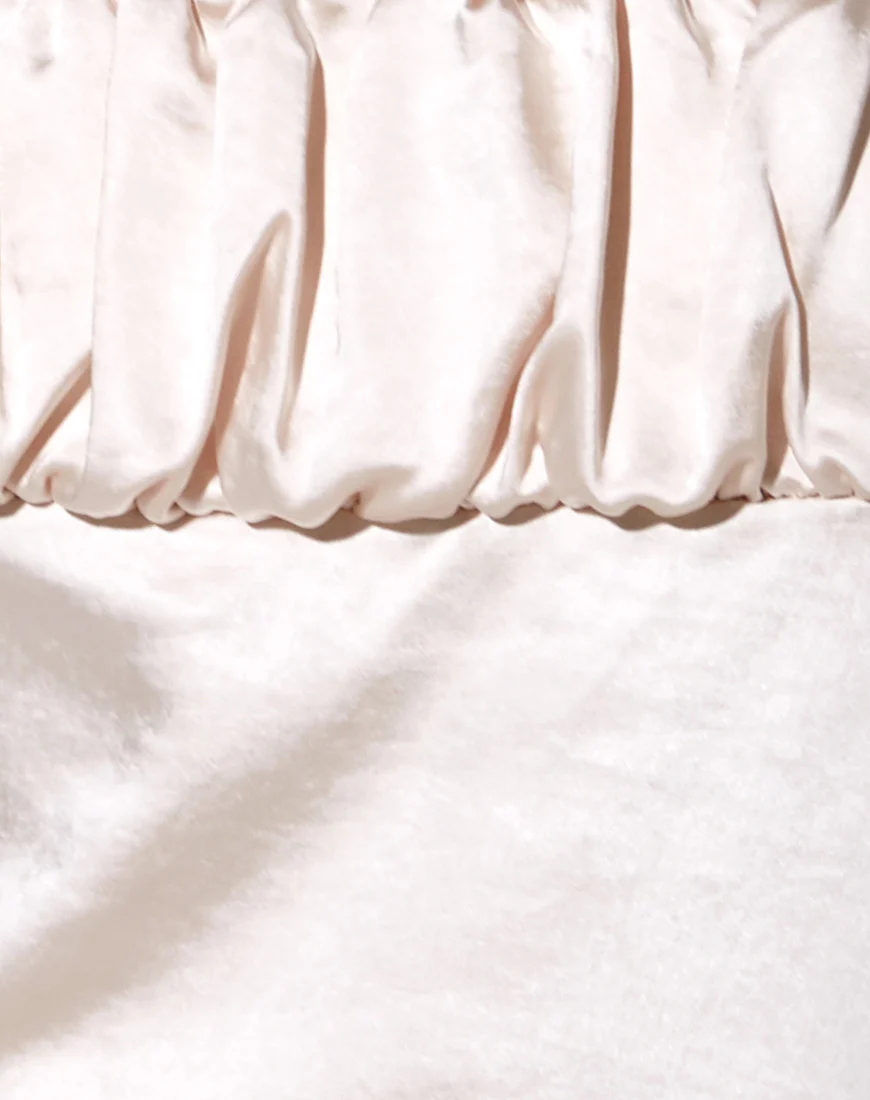 Lorin Mini Dress in Satin Ivory - Image 5
