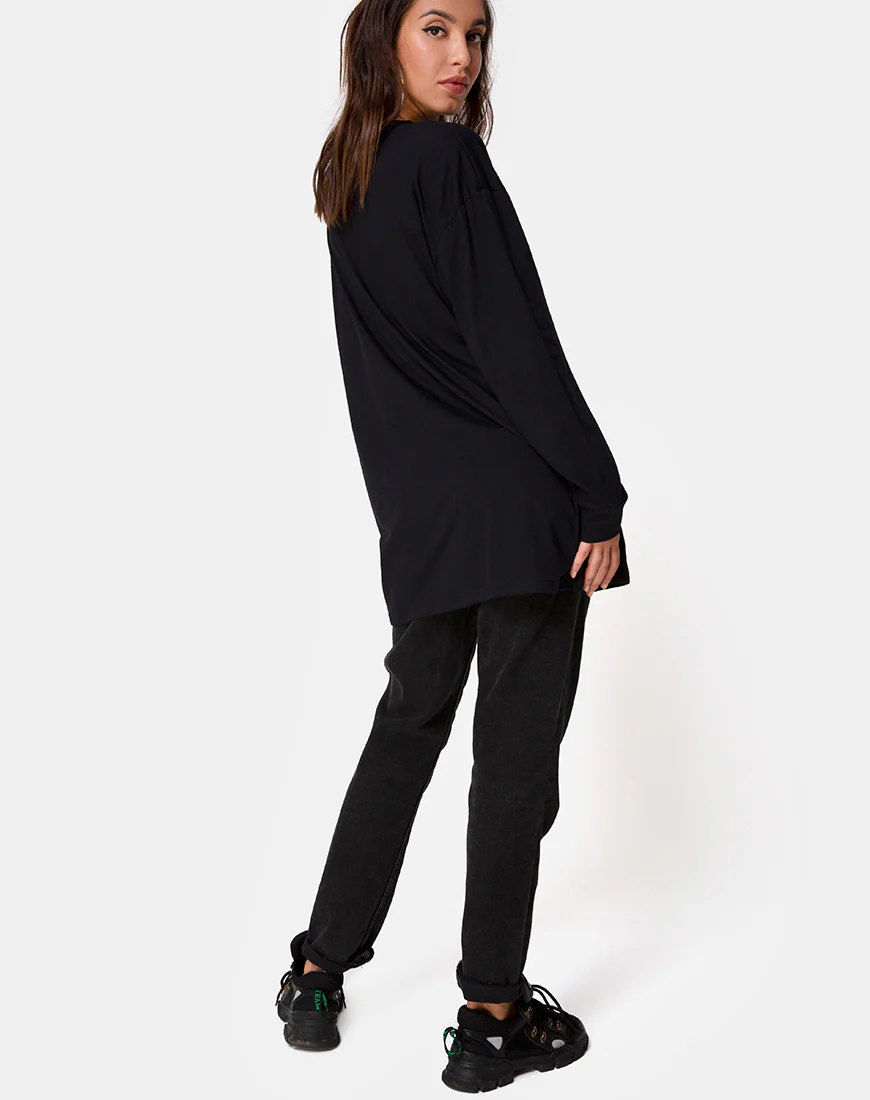 Lotsun Tee in Love at First Swipe with Black Placement - Image 4
