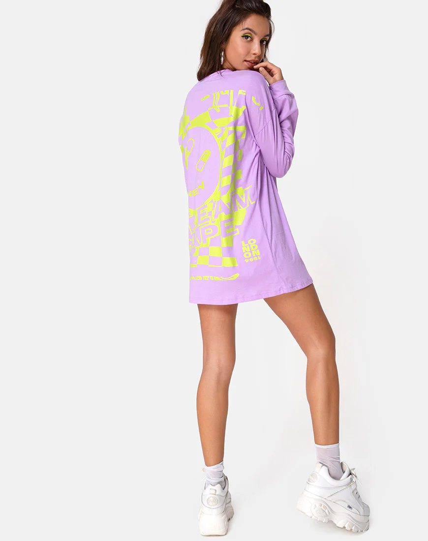 Lotsun Sweatshirt in Purple Yellow Dream Scape - Image 4
