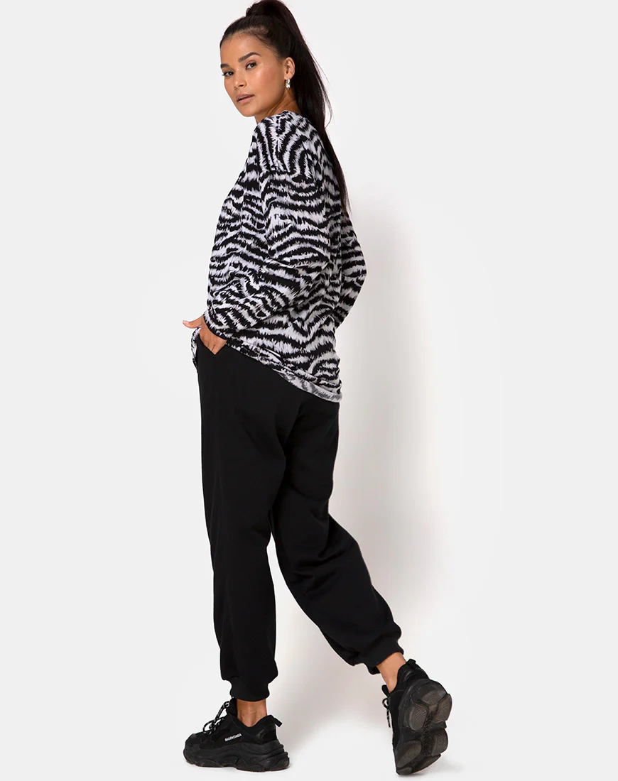 Lotsun Sweatshirt in Animal Drip Grey - Image 4