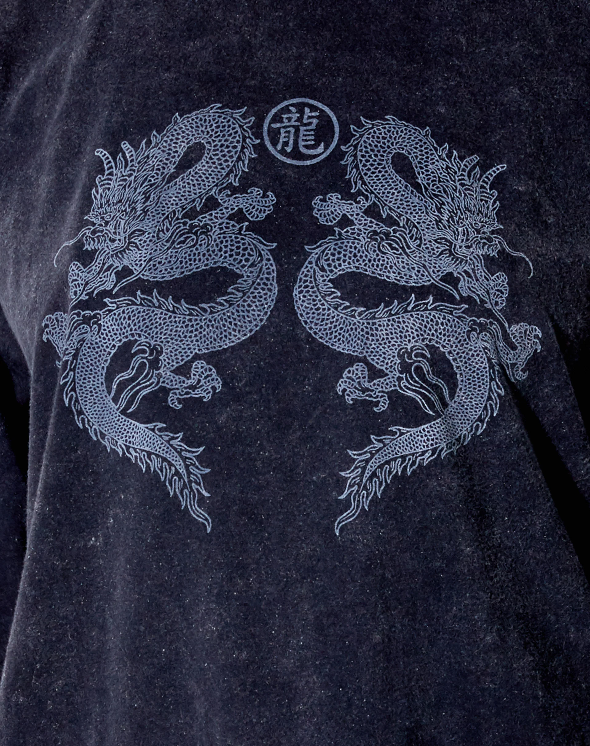 Lotsun Sweatshirt in Black Wash Twin Dragon - Image 5