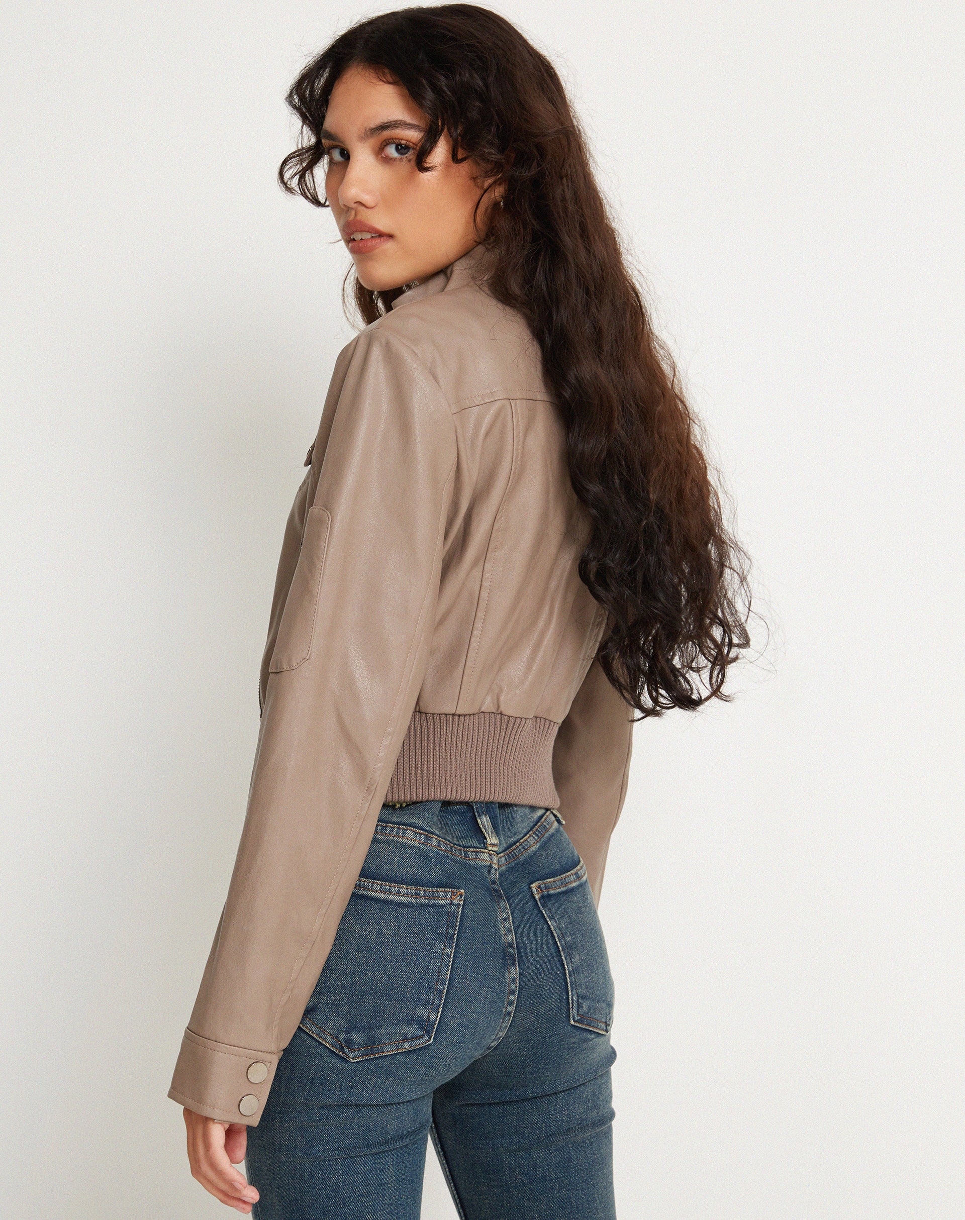Loviana Jacket in PU Putty - Image 2