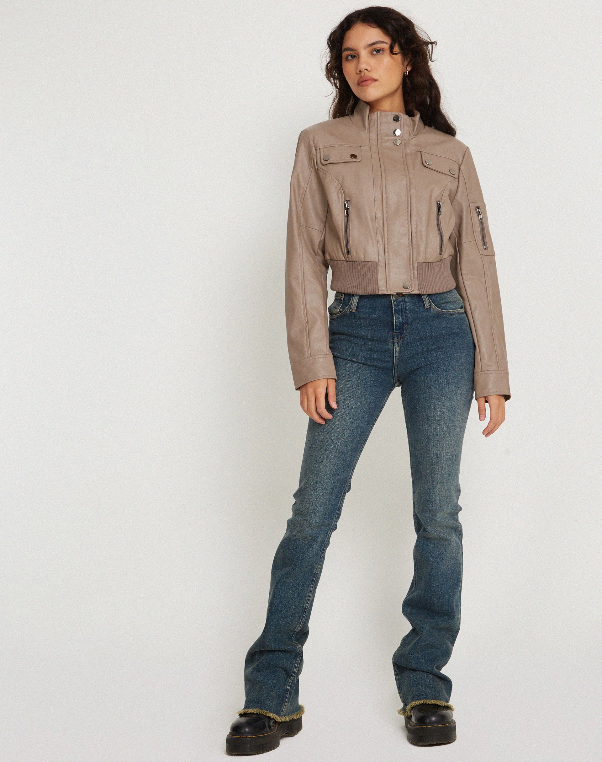 Loviana Jacket in PU Putty - Image 3