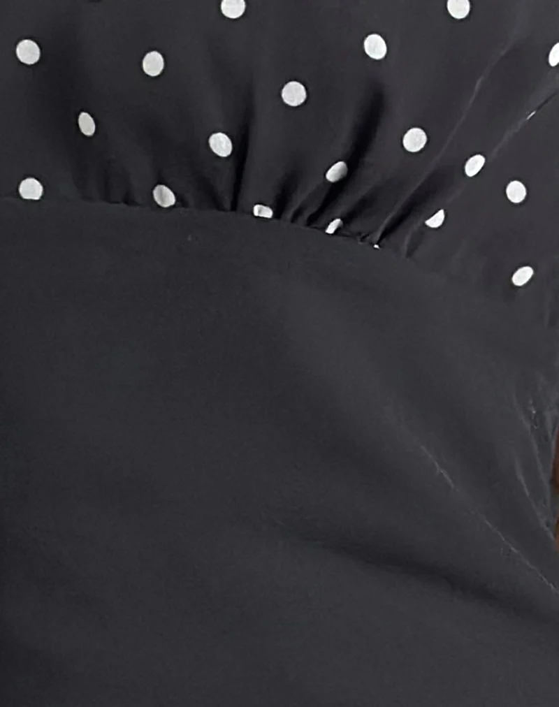 Lovita Mini Dress in Basic Polka Black - Image 5