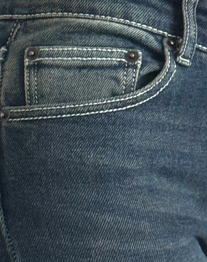 Low Rise Bootleg Jeans in Heavy Stitch Vintage Indigo - Image 6