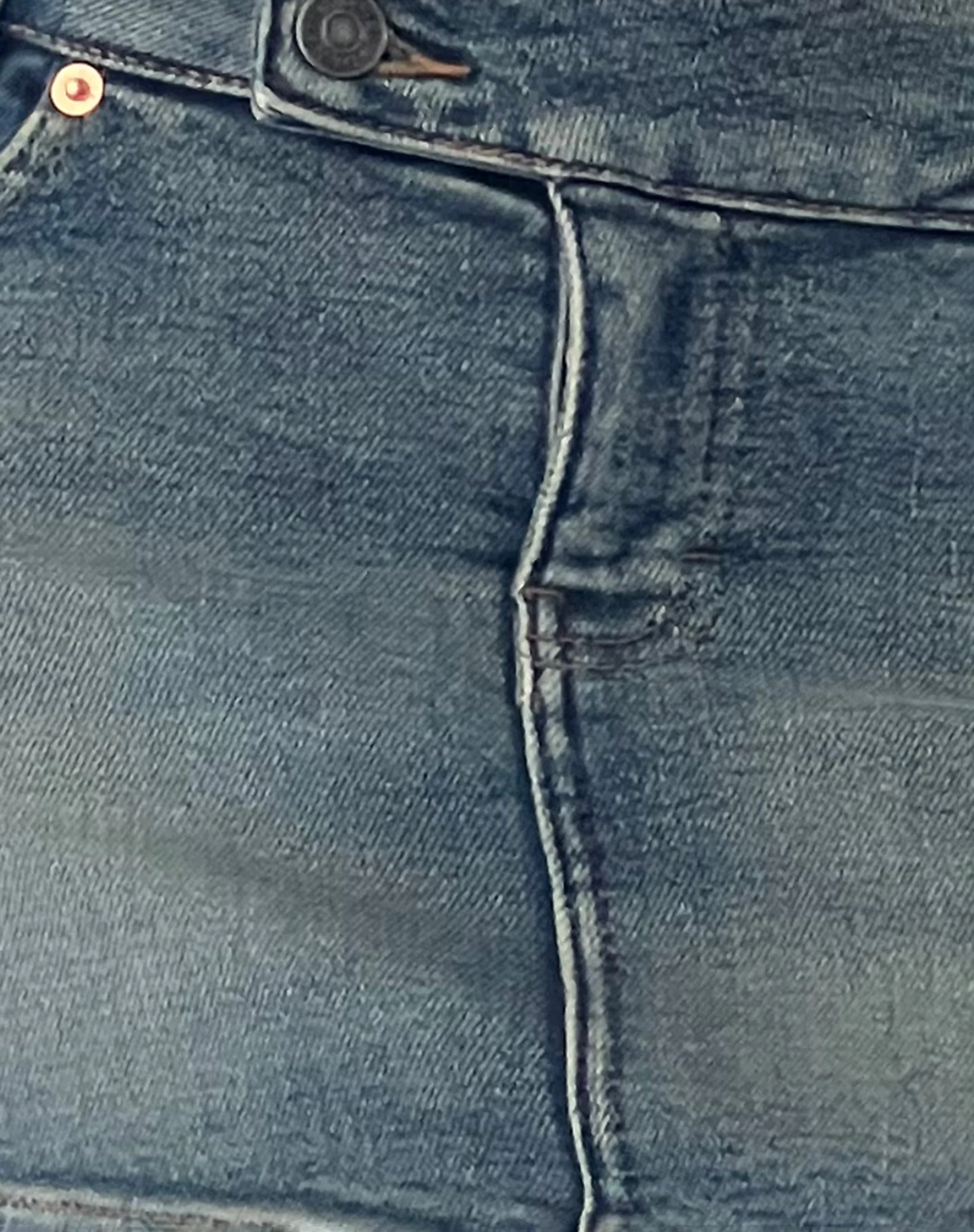 Low Rise Denim Mini Skirt in Desert Wash - Image 8