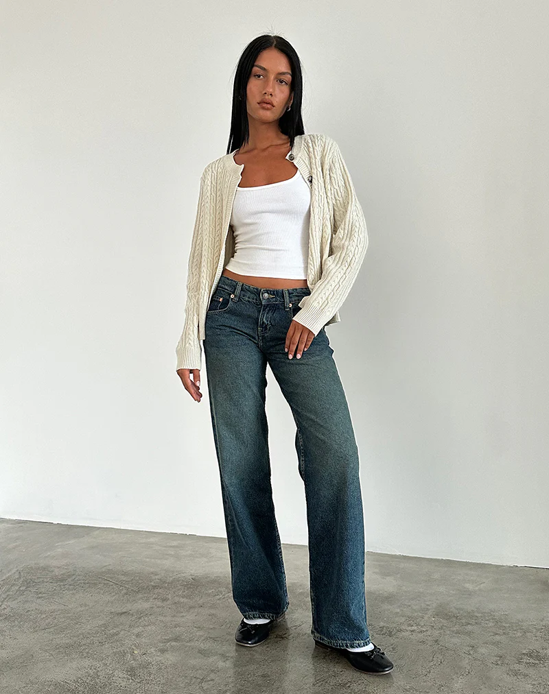 Low Rise Parallel Jeans in Bright Blue - Image 3