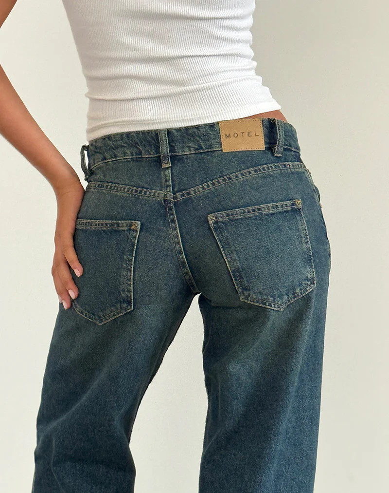 Low Rise Parallel Jeans in Bright Blue - Image 5