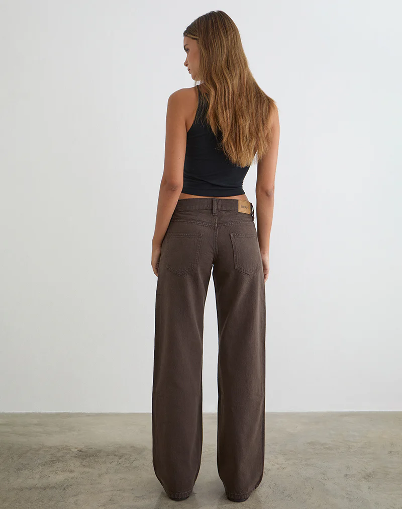 Low Rise Parallel Jeans in Dark Chocolate - Image 7