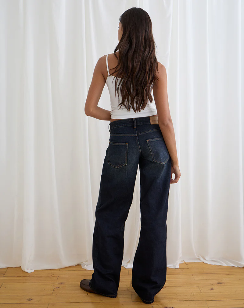 Low Rise Parallel Jeans in Dark Green Tint - Image 5