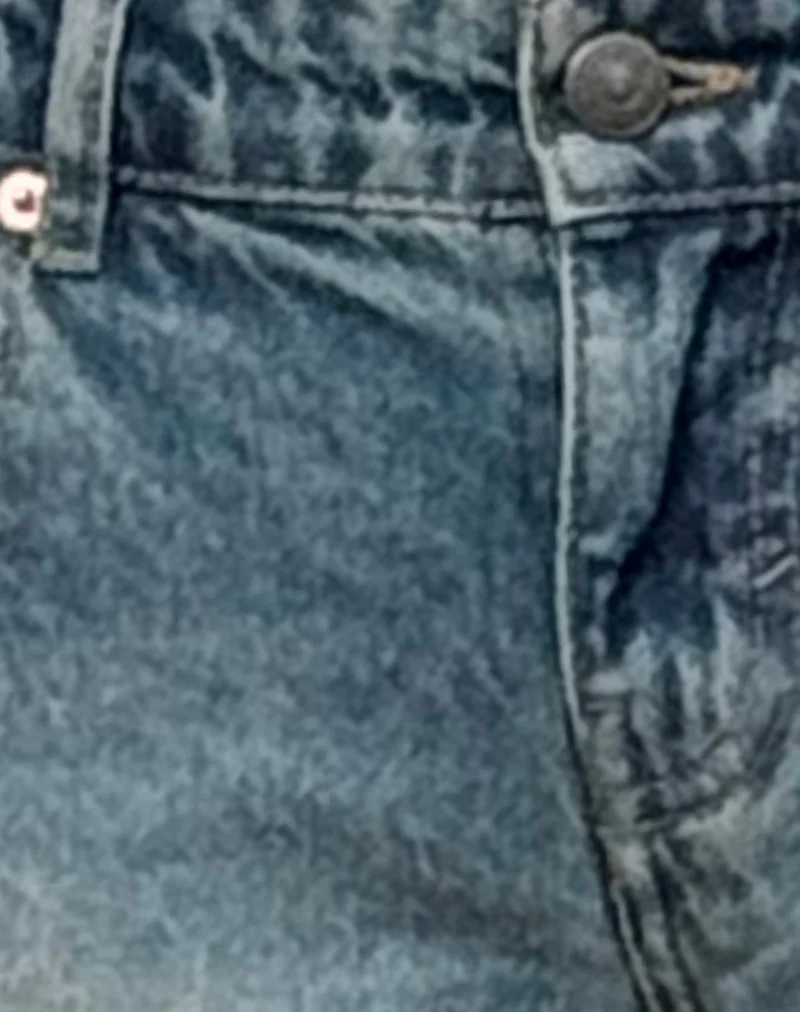 Low Rise Parallel Jeans In Dirty Blue - Image 6