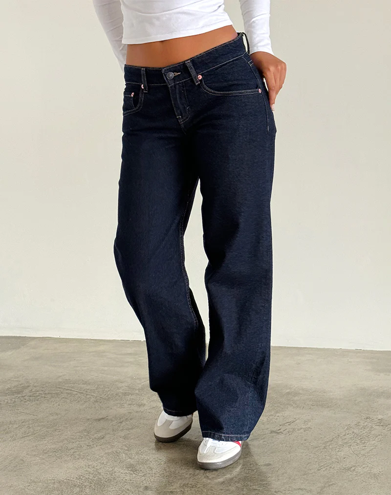Low Rise Parallel Jeans in Indigo - Image 4