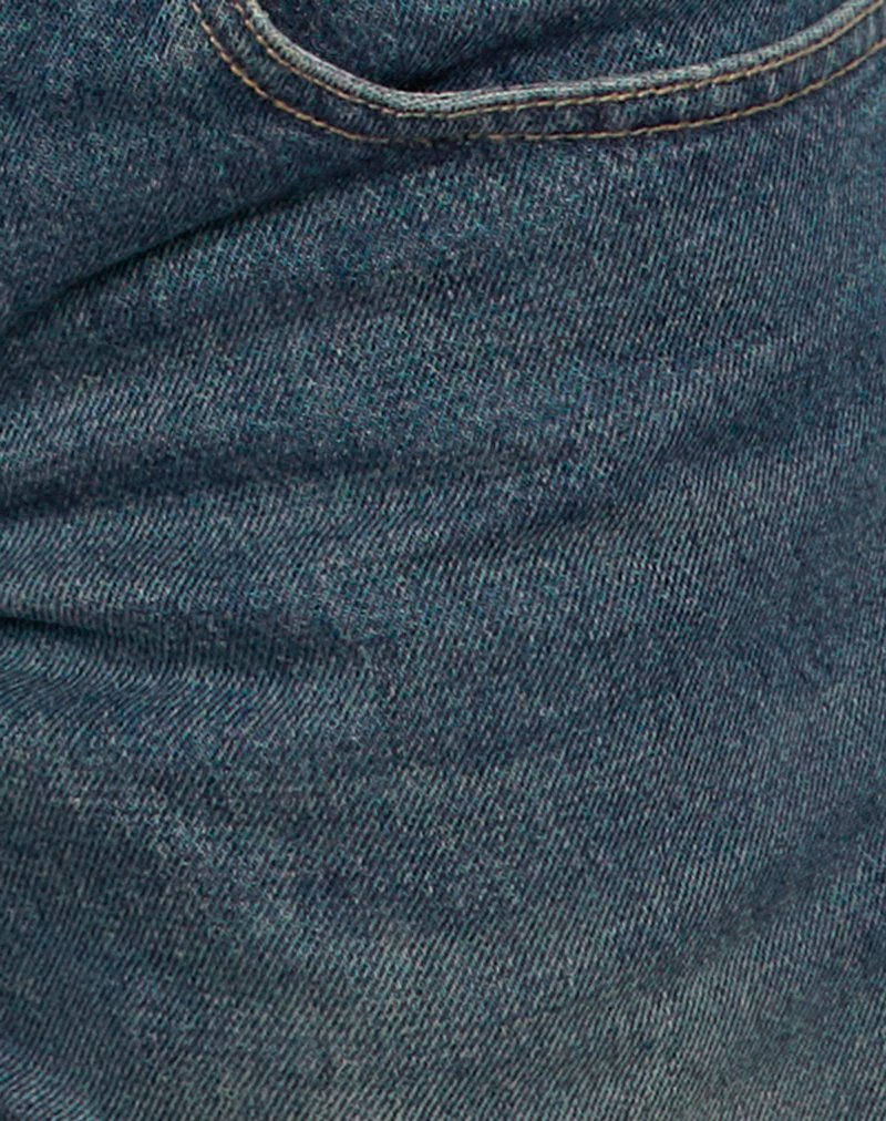 Low Rise Parallel Jeans in Vintage Green Used - Image 6