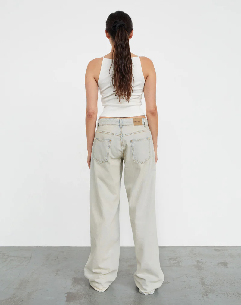 Roomy Extra Wide Low Rise Jeans In Arctic Blue - Image 4