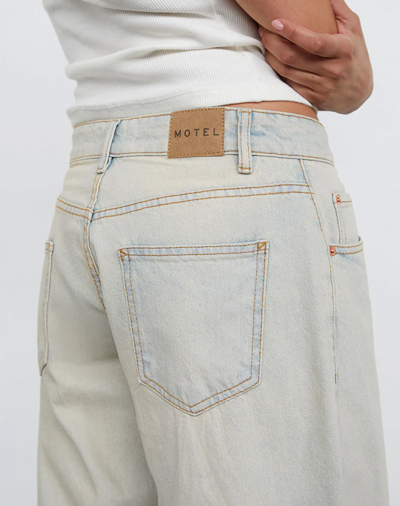 Roomy Extra Wide Low Rise Jeans In Arctic Blue - Image 5