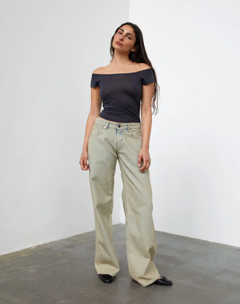 Low Rise Roomy Jeans in Desert Sand Wash - Image 4