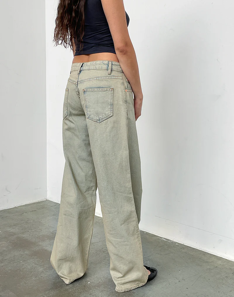 Low Rise Roomy Jeans in Desert Sand Wash - Image 5
